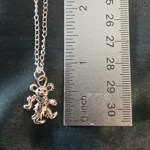 Sterling Silver Grateful Dead Dancing Bear Charm Pendant 18in Chain Necklace-New - Picture 5 of 6